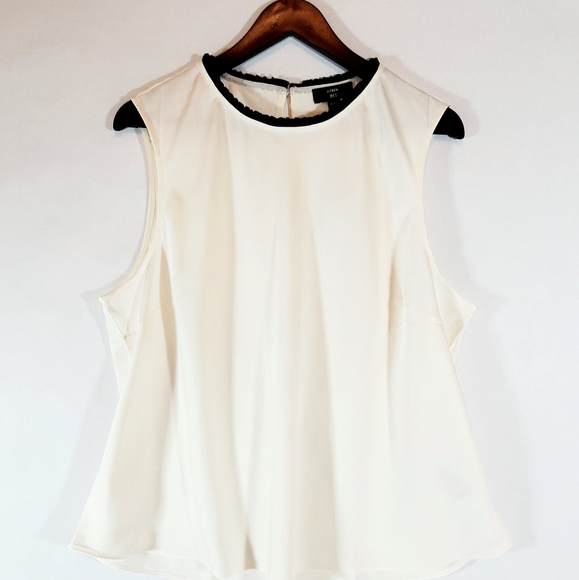 JCrew Ruffle Neck Tank - Picture 2 of 7